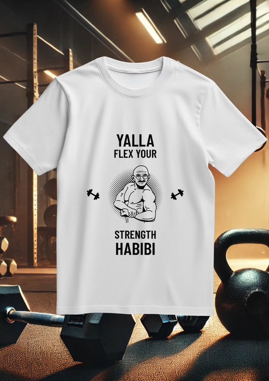 Yalla flex your strength habibi